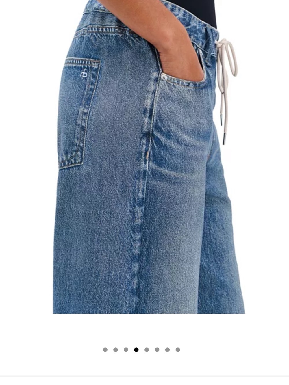 NWT Rag & Bone Miramar Terry Drawcord Wide Pant in Lakewood; Size S - Picture 4 of 10